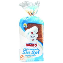 Pan lacteado BIMBO sin sal 390 g