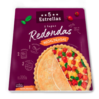 TAPAS 5 ESTRELLAS REDONDA T/CASERA X2 330G