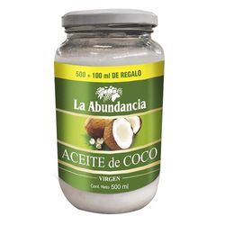 Aceite de coco virgen LA ABUNDANCIA 500cc + 100cc