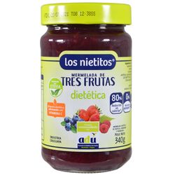 Mermelada 3 frutas LOS NIETITOS 0% 340 g
