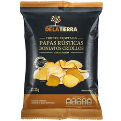 Papas y boniatos DE LA TIERRA con sal marina 120 g