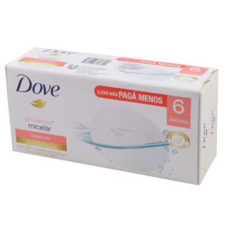 Jabón de tocador DOVE MICELAR 90GR PACK X6