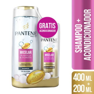 Pack Pantene micelar shampoo 400 ml + acondicionador 200 ml