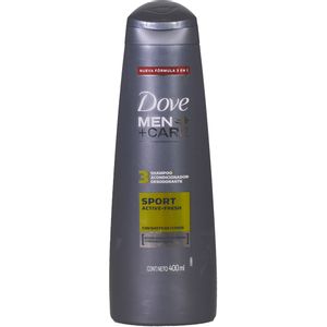 Shampoo DOVE 3 EN 1 MEN SPORT 400 ML.