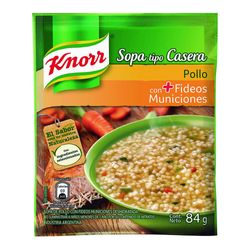 Sopa casera KNORR pollo con fideos municiones 86.5 g