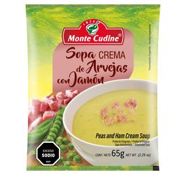 Sopa crema arvejas con jamón MONTE CUDINE