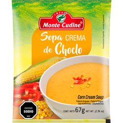 Sopa crema choclo MONTE CUDINE