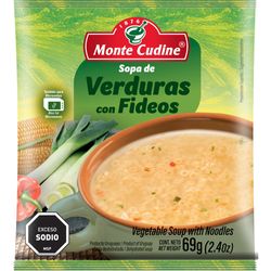 Sopa casera verduras con fideos MONTE CUDINE