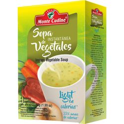 Sopa light vegetales instantánea MONTE CUDINE 4 un.