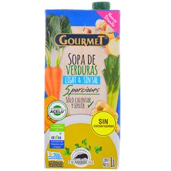Sopa de verduras GOURMET light sin sal 1 L