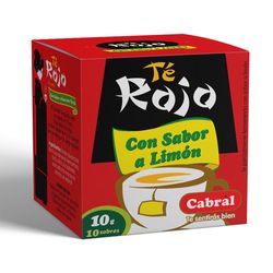 Té CABRAL rojo con limón 10 un.