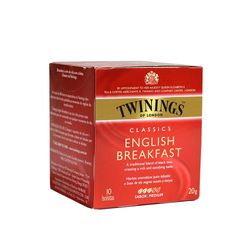 Té TWININGS English Breakfast 10 un. 20 g
