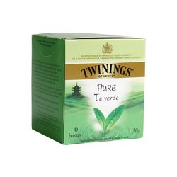 Té TWININGS puré green 10 un.