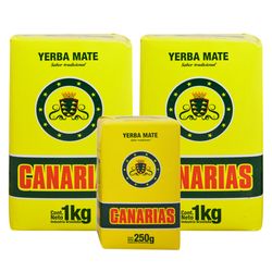 Pack 2 un. yerba CANARIAS 1 kg + 250 g de regalo