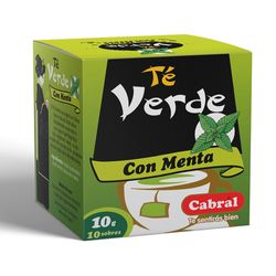 Té CABRAL verde Menta 10 un.