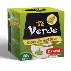 Té verde CABRAL jengibre 10 un.