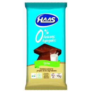 Chocolate HAAS 0% azúcar Leche 70 g