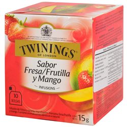 Té TWININGS fresa, frutilla y mango 10 un.