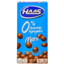 Maní con chocolate HAAS 0% azúcar 70g