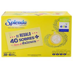 Edulcorante SPLENDA 200 sobres + 40 sobres regalo
