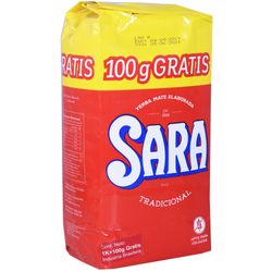 Yerba SARA tradicional 1 kg + 100 g de regalo