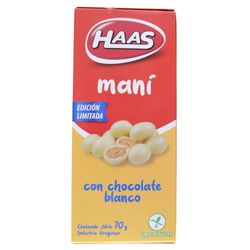 Maní con chocolate HAAS blanco 70 g