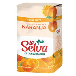 Yerba LA SELVA sabor naranja pq. 1 kg