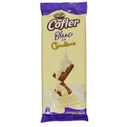 Chocolate COFLER blanco con chocolinas 140 g