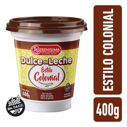 Dulce de leche LA SERENISIMA estilo colonial 400 g