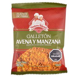 Galletón NUTRA BIEN avena y manzana 40 g