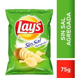 Papas fritas LAY'S sin sal 75 g