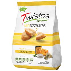 Mini Tostaditas Twistos 4 Quesos 45 g