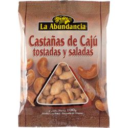 Castaña cajú LA ABUNDANCIA tostadas y saladas 100 g