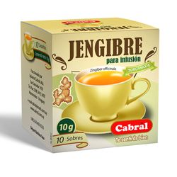 Té orgánico CABRAL Jengibre 10 un.