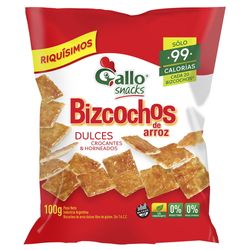 Bizcochos GALLO SNACK Dulces de Arroz 100 g
