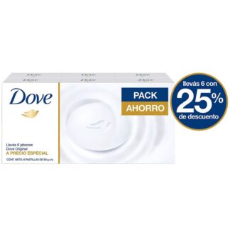 Jabón de tocador DOVE ORIGINAL 90GR X6