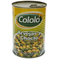 Dueto arvejas + choclo COLOLÓ 380 g