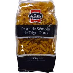 Fideos trigo duro LAS ACACIAS Fusilli 500 g