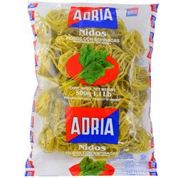 Fideos espinaca ADRIA nido 500 g