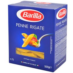 Fideos BARILLA penne rigate N° 73 500 g