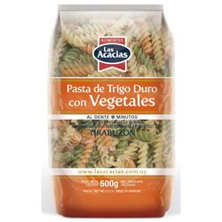 Fideos Tirabuzón LAS ACACIAS con Vegetales 500 g