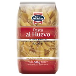 Fideos al huevo LAS ACACIAS rigatti 500 g
