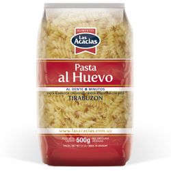 Fideos al huevo LAS ACACIAS tirabuzón 500 g