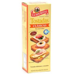 Tostadas naturales sin sal LA SIN RIVAL cj. 200g