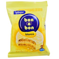 Alfajor BON O BON chocolate blanco 40 g