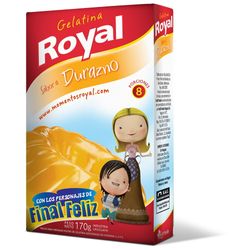 Gelatina Durazno ROYAL 8 porciones 170 g